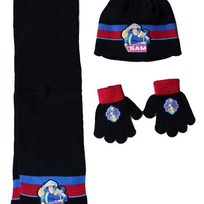 Ensemble de Bonnet Gants Echarpe Sam le Pompier