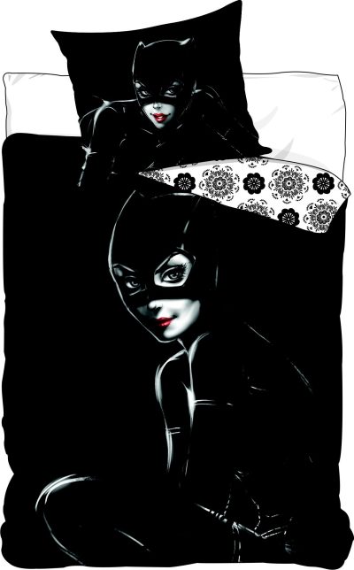 Housse de Couette Catwoman avec Taie d'oreiller