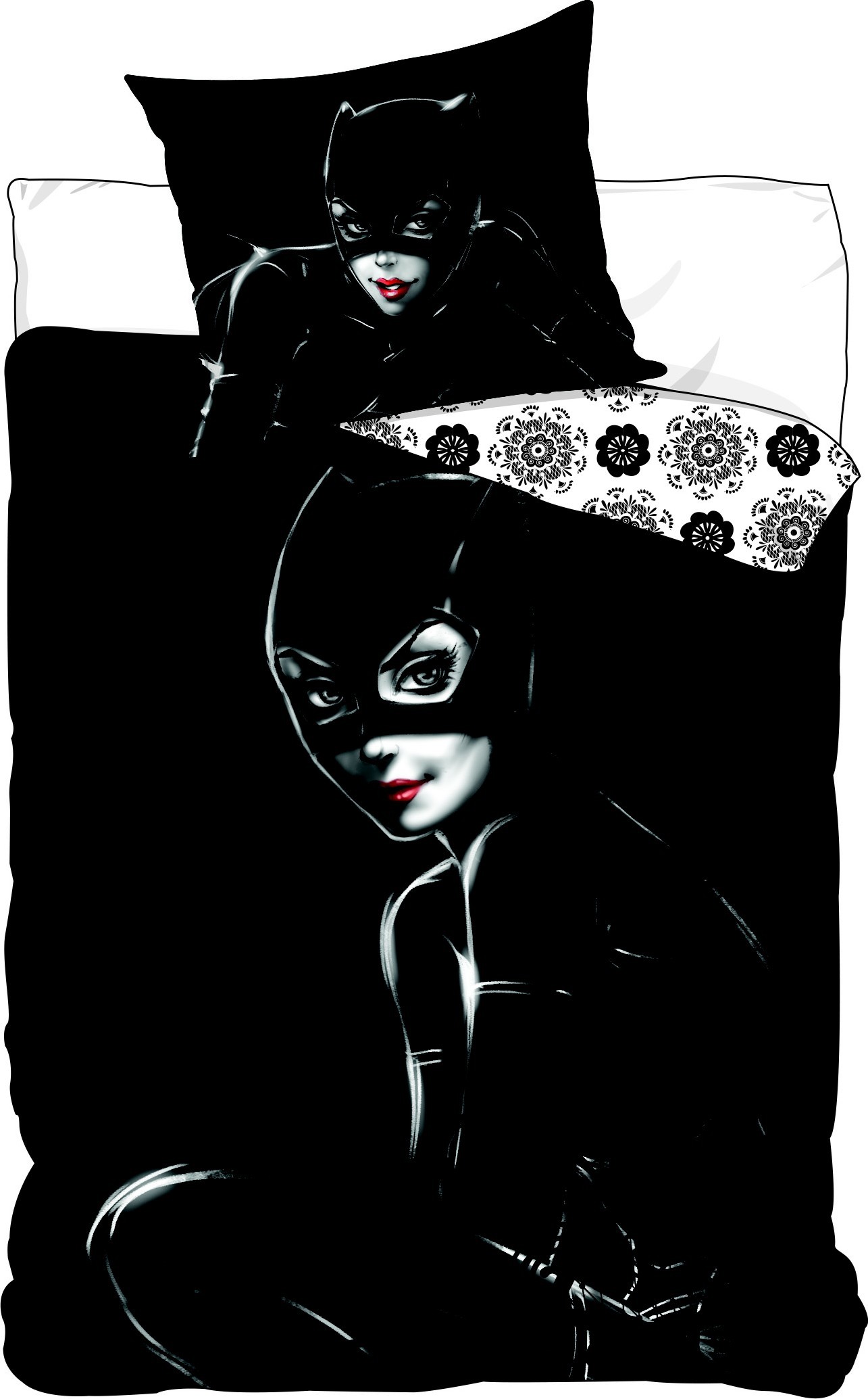Housse de Couette Catwoman avec Taie d'oreiller