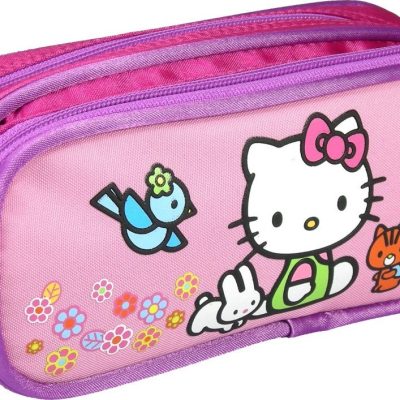 Trousse Hello Kitty rose avec 2 compartiments