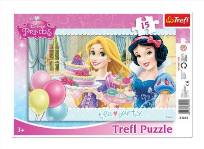 Puzzles Tea party - Cadre 15 pièces Princess Disney