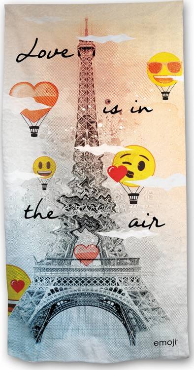 Drap de plage ou drap de bain Emoji Love romantique