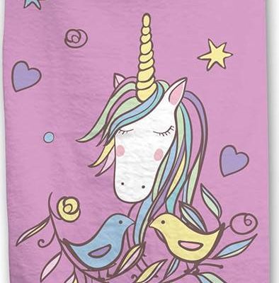 Drap de plage Licorne En coton