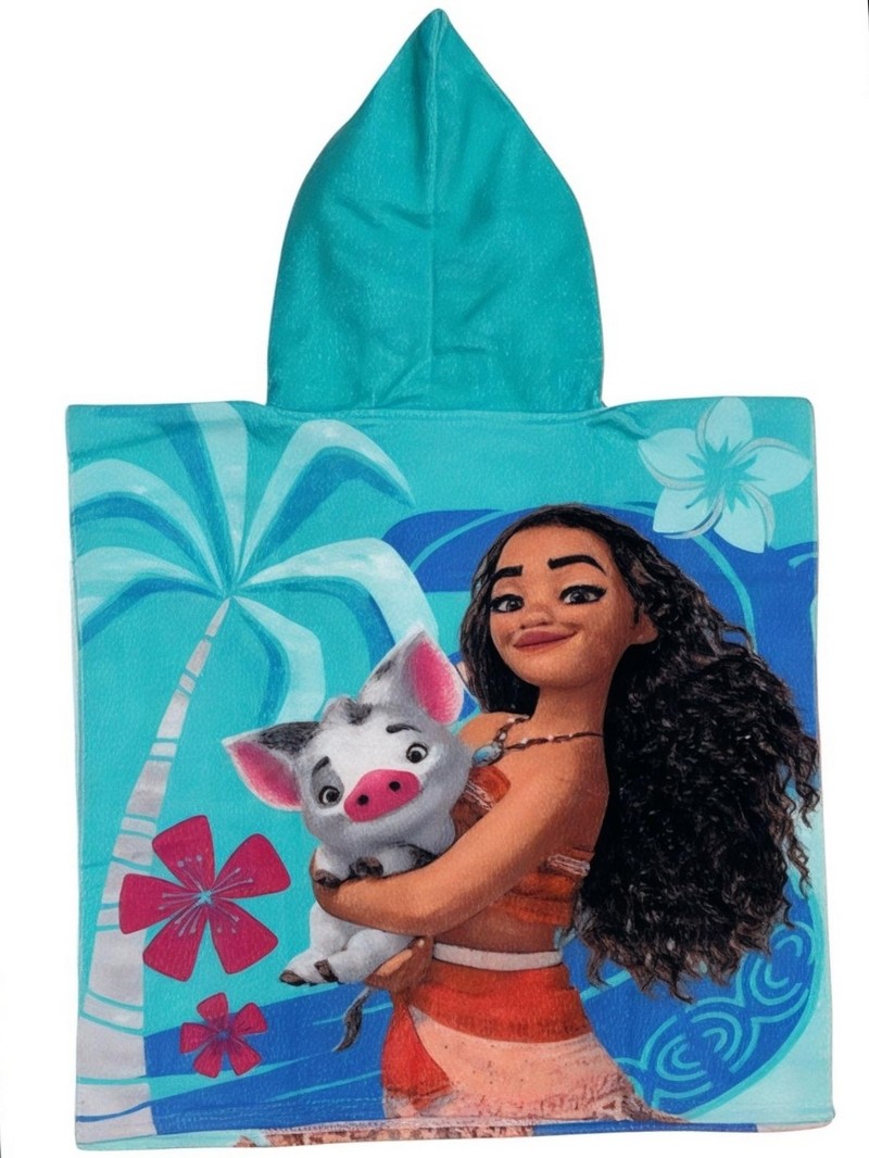 Poncho de bain Vaiana Disney à capuche