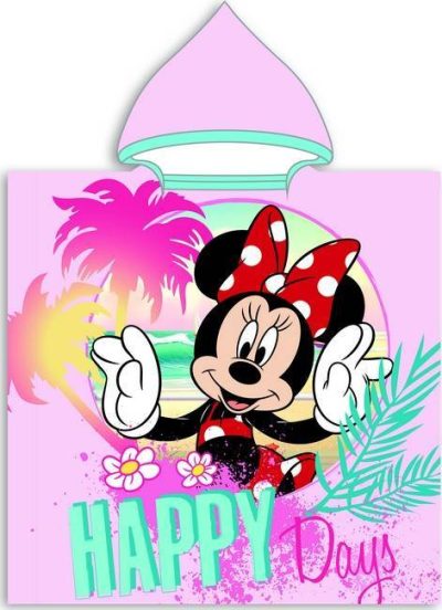 Poncho de bain Minnie Disney à capuche