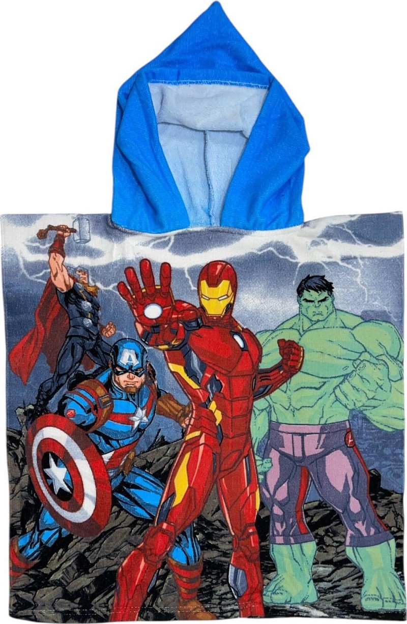 Poncho de bain Avengers à capuche