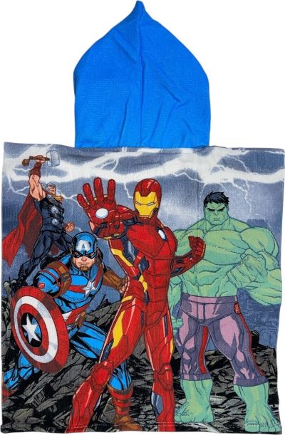 Poncho de bain Avengers à capuche
