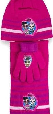 Set 3 pièces Bonnet + écharpe + gants Lol Suprise