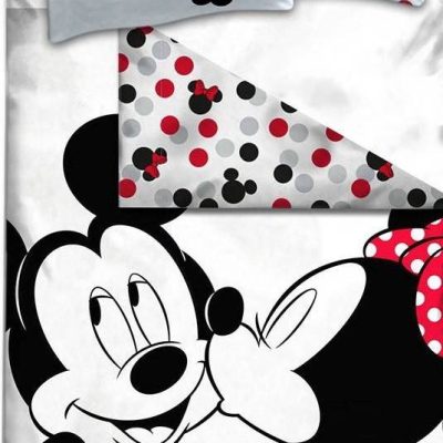 Parure Housse de couette Mickey et Minnie en coton