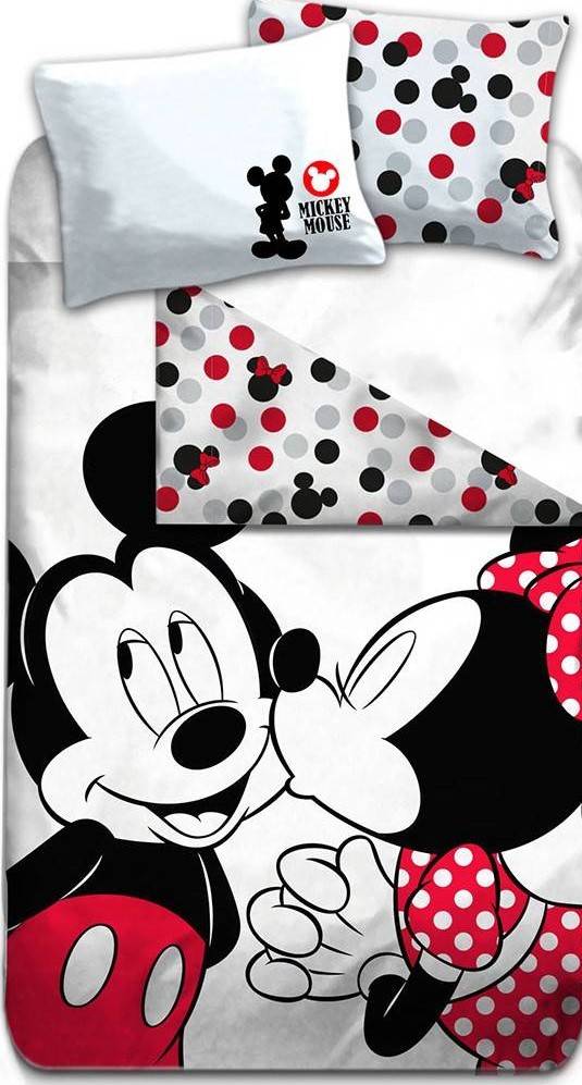 Parure Housse de couette Mickey et Minnie en coton