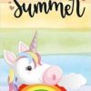 Drap de plage ou drap de bain Licorne