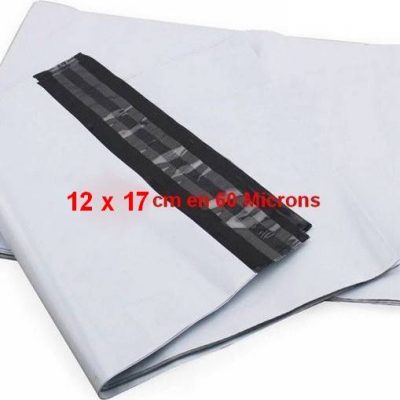 Enveloppe expédition en Plastique Opaque 12 x 17 cm en 60 μ - par 2000 Pcs