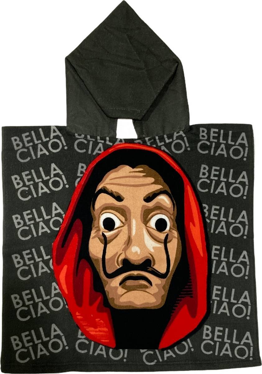 Poncho de bain Bella Ciao à capuche