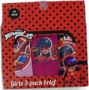 Boite de 3 culottes Miraculous -Ladybug