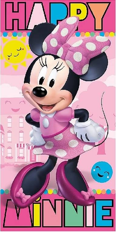 Drap de Plage Minnie Disney "Happy Minnie"