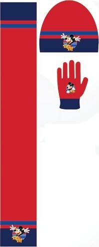 Ensemble de Bonnet Gants Echarpe Mickey