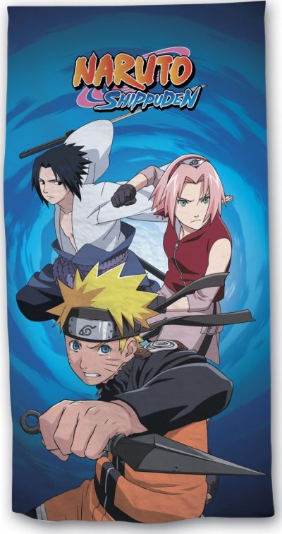 Serviette de plage ou drap de bain Naruto coton