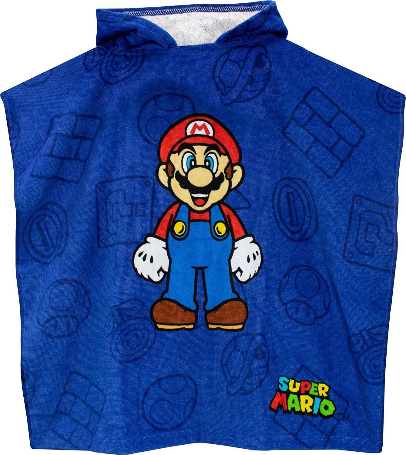 Poncho de bain Super Mario a capuche