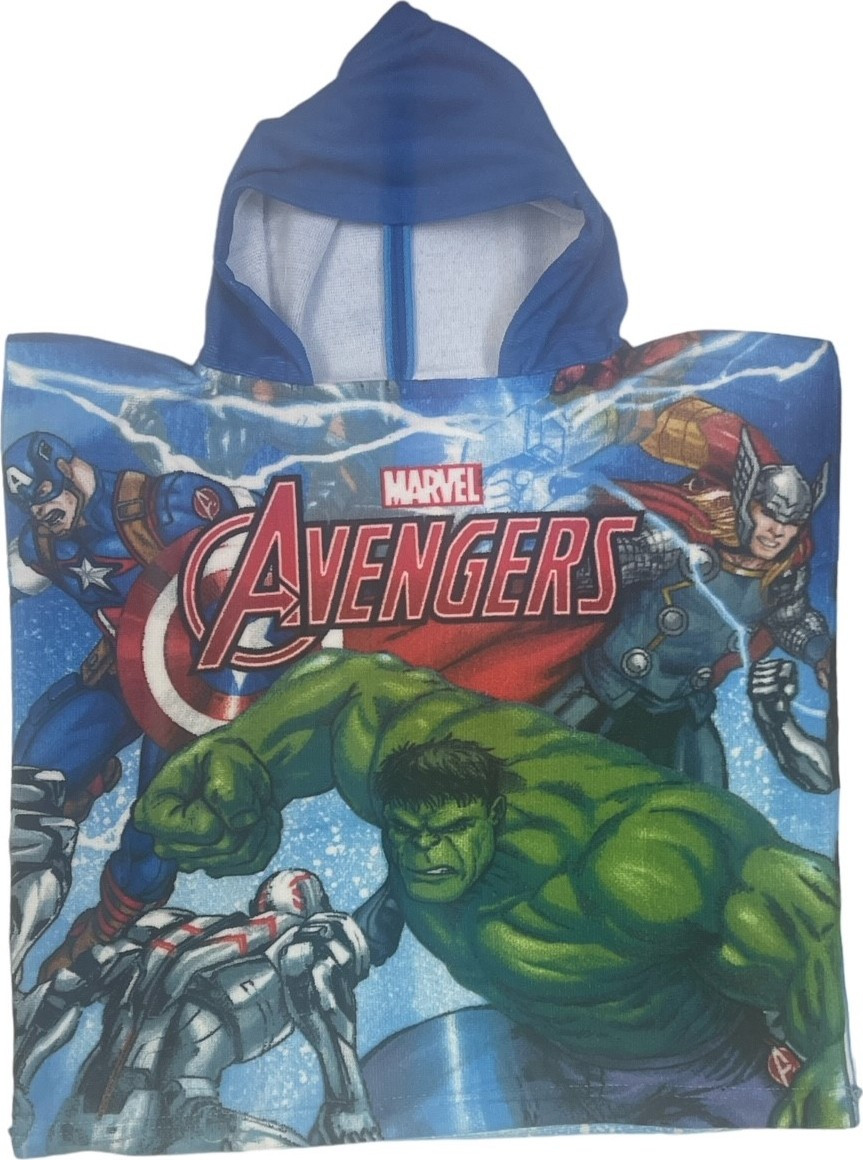 Poncho de bain Avengers à capuche