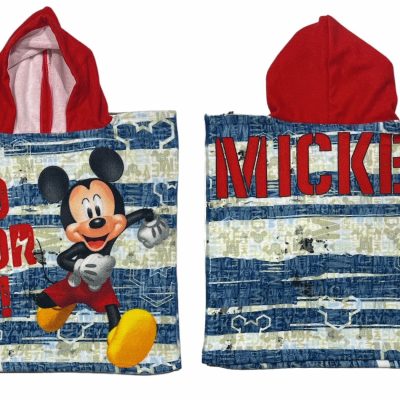 Poncho de bain Mickey Disney à capuche