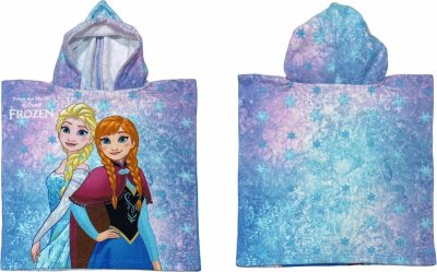Poncho de bain La Reine des Neiges à capuche