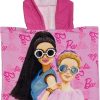 Poncho de bain Barbie à capuche