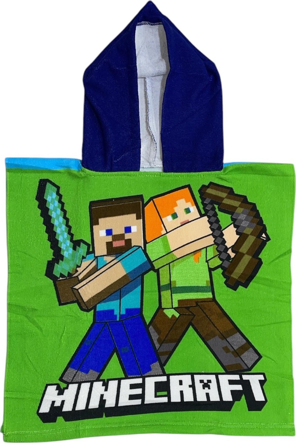 Poncho de bain Minecraft à capuche