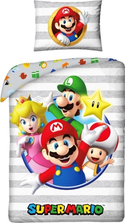Parure de lit Super Mario - housse de couette Super Mario