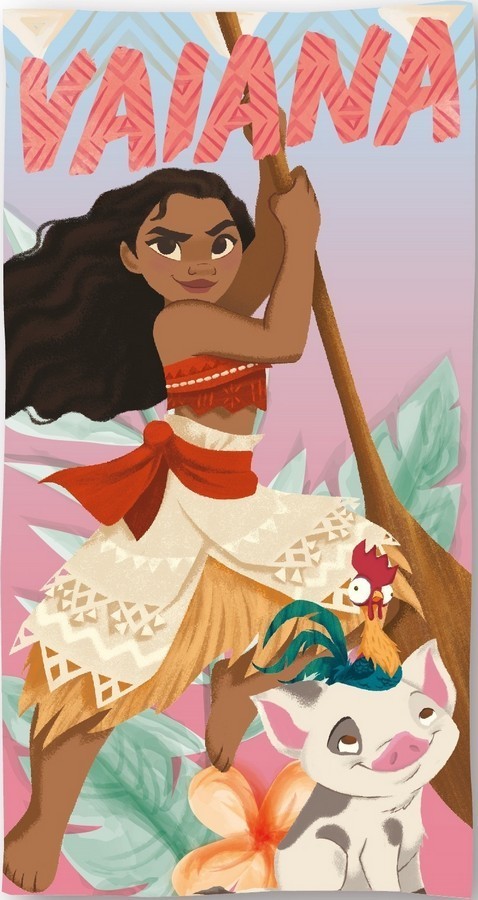 Drap de plage ou drap de bain Vaiana Disney en coton