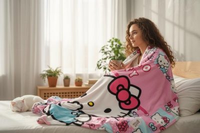Plaid Polaire Hello kitty