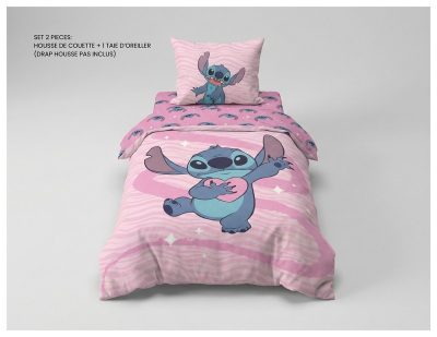 Parure housse de couette Stitch En coton