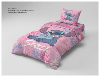 Parure housse de couette Stitch En coton