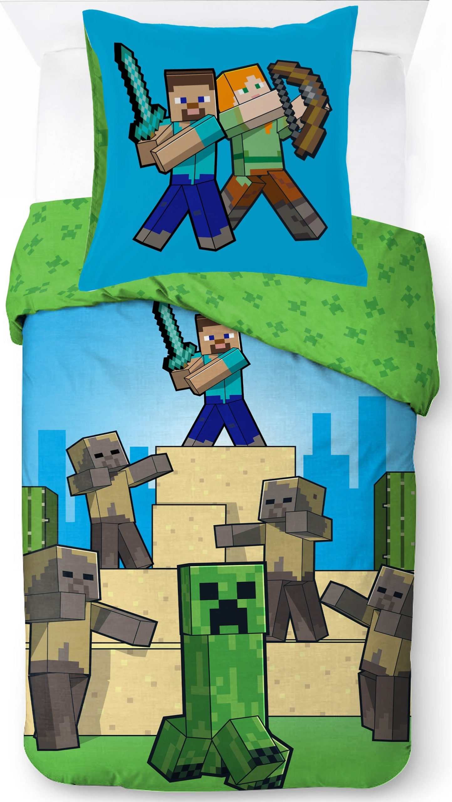 Parure de lit Minecraft - housse de couette en coton