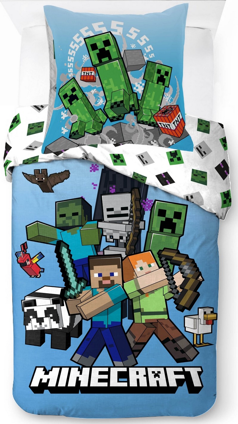 Parure de lit Minecraft - housse de couette Minecraft