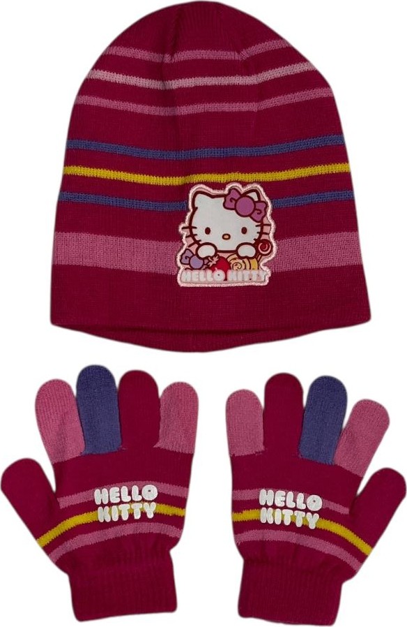 Ensemble Bonnet et Gants Hello Kitty