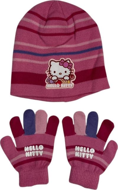 Ensemble Bonnet et Gants Hello Kitty