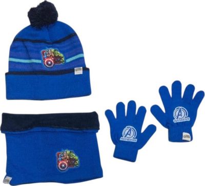 Set 3 pièces Bonnet Snood et gants Avengers Marvel