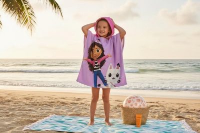 Poncho de bain Gabby's Dollhouse à capuche