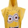 Poncho de bain Minions à capuche en coton