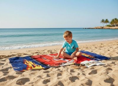 Serviette de plage ou drap de bain Cars