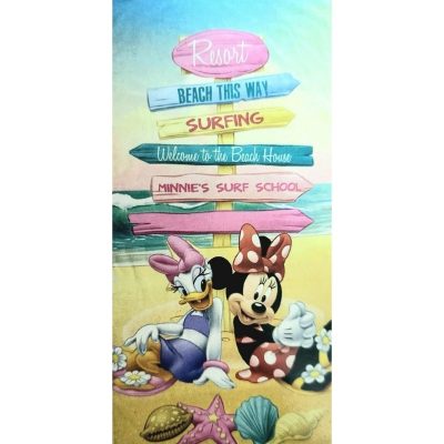 Drap de plage ou drap de bain Minnie Disney en coton